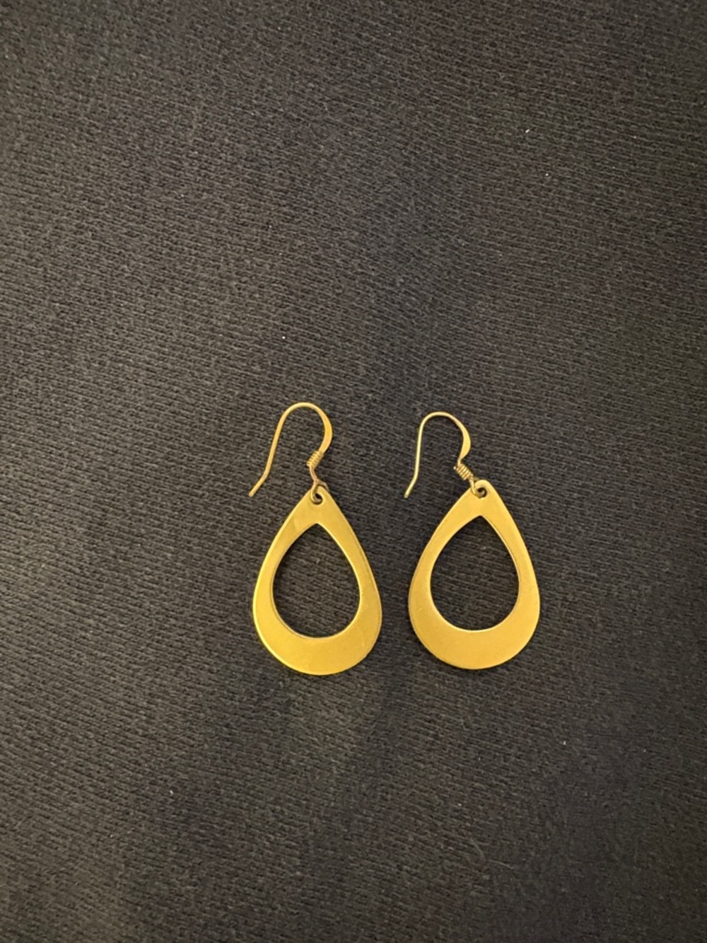 Chico's Gold Open Teardrop Dangle Earrings